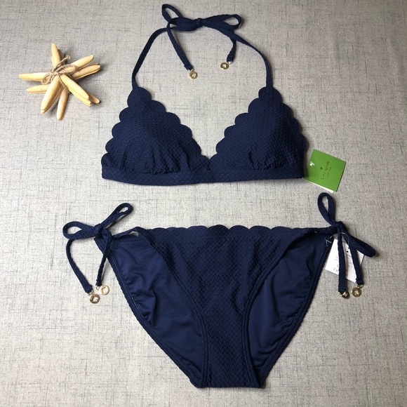 Kate Spade French Navy 2019 Scalloped Bikini - Picture 4 of 7